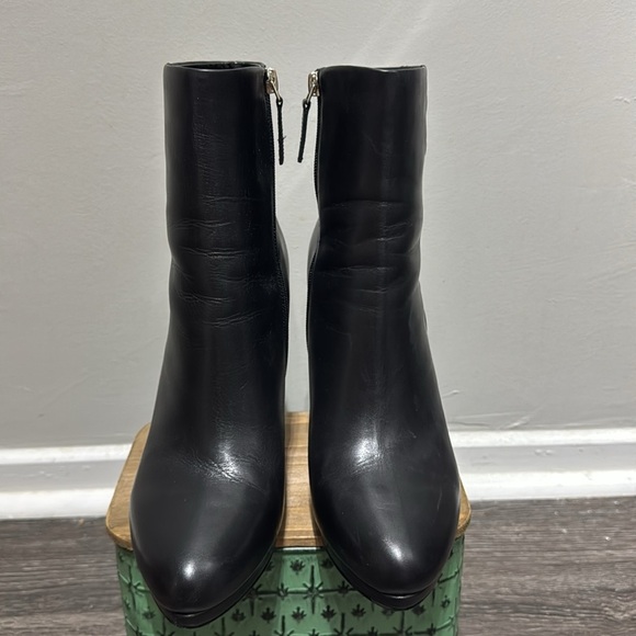 Nine West Black Leather Ankle Boots - Picture 4 of 6